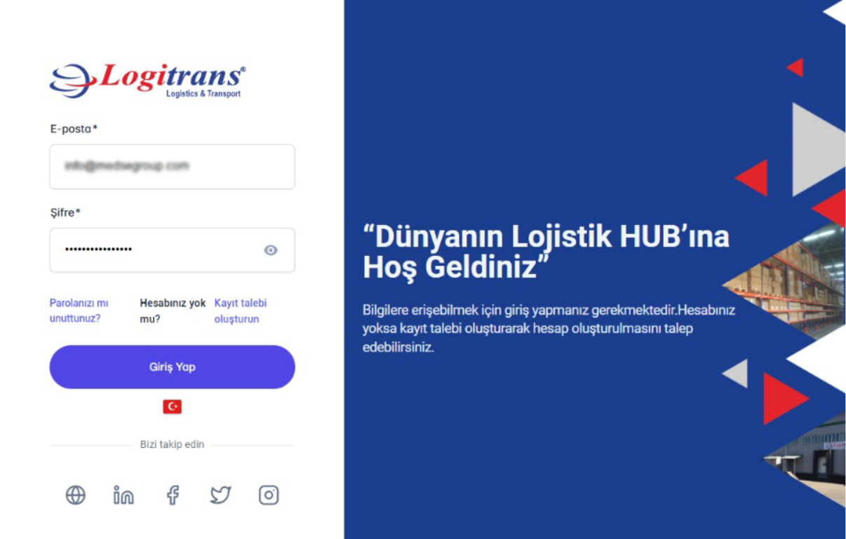 Logitrans Müşteri Portalı